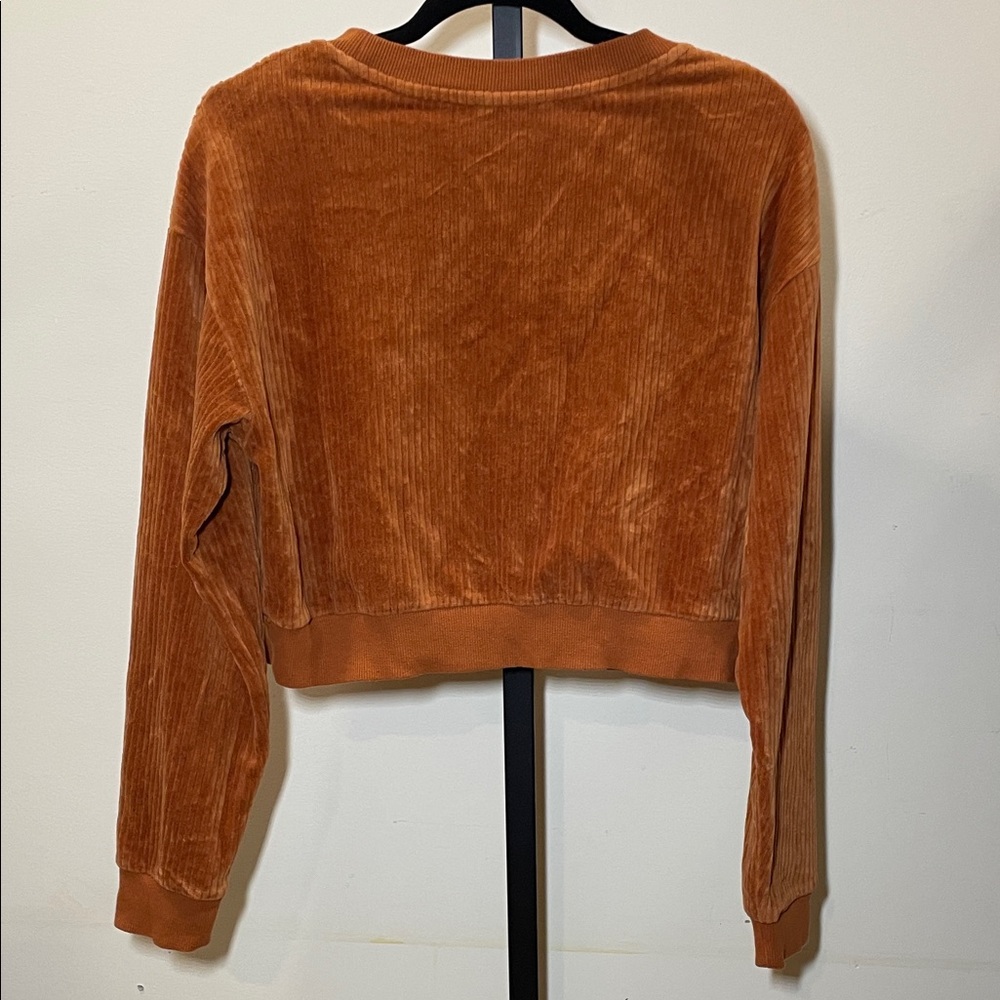 Forever 21 Burnt Orange Velvet Sweatshirt - Picture 5 of 6